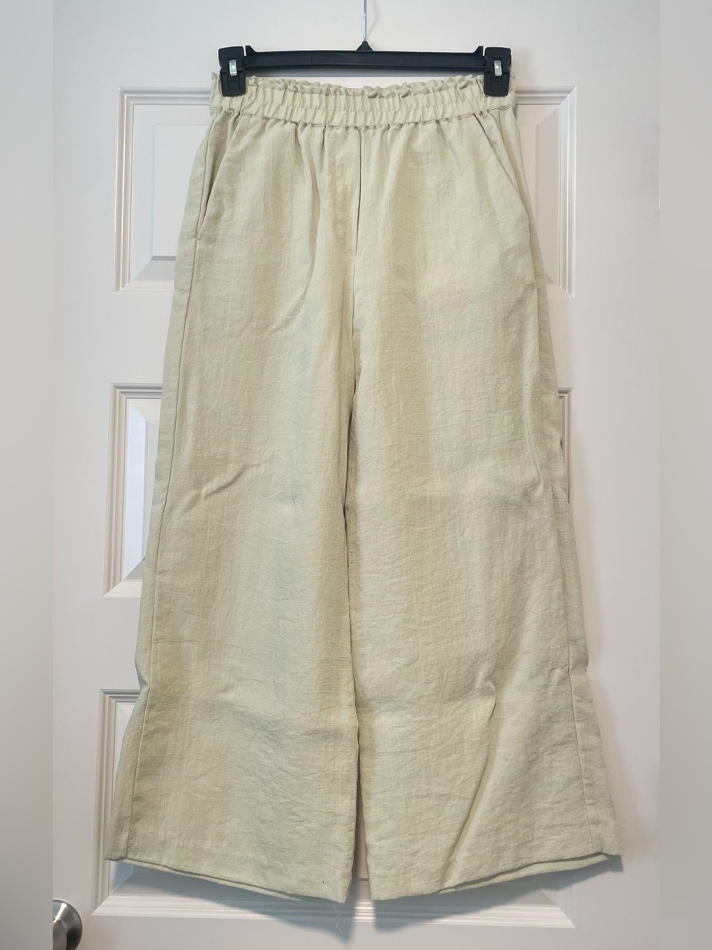 Wide-Leg Linen Pants w/ Pockets